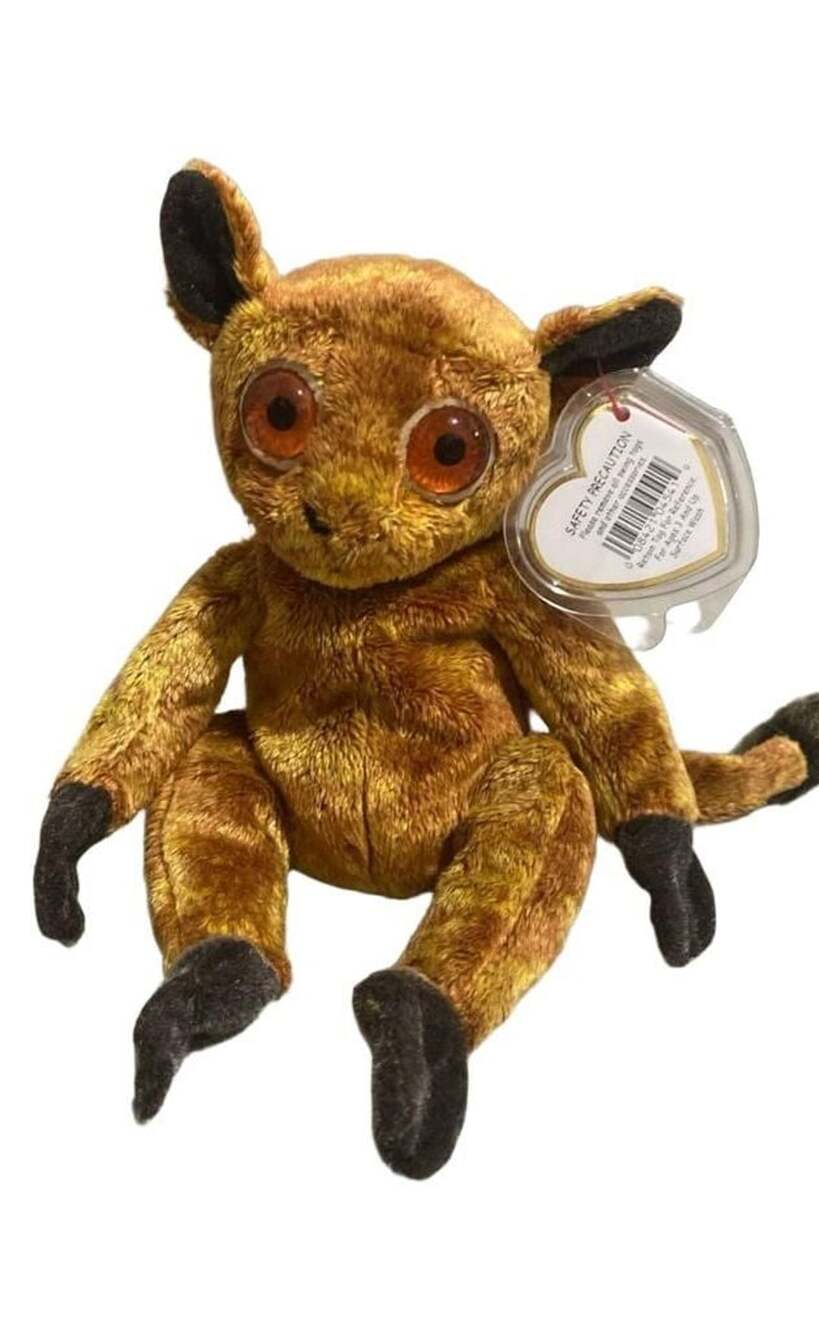 Ty Beanie Baby Gizmo The Lemur Plush Stuffed Toy